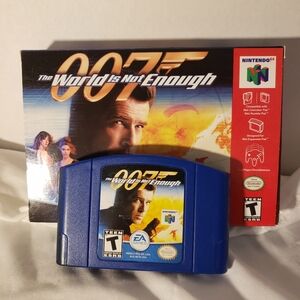 007 WORLD IS NOT ENOUGH GAME WITH BOX N64